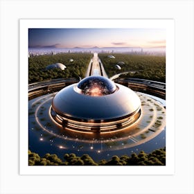 Futuristic City 161 Art Print