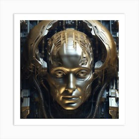 Futuristic Head 3 Art Print