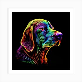 Rainbow Labrador Art Print