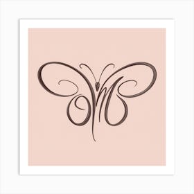 Butterfly Monogram Art Print