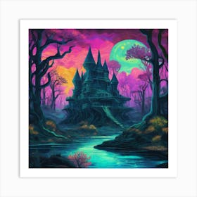 Castle In The Woods Art Print