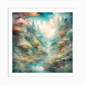 Landscape Painting 16 Art Print