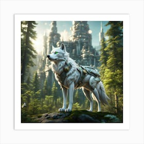 White Wolf Art Print