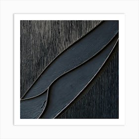 'Black Leaf' Art Print