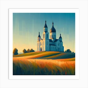 Church In The Countryside 1 Art Print