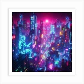 Neon City Art Print