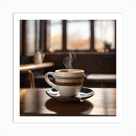 Coffee Cup With Steam Art Print