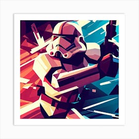 Stormtrooper Geometric Art Print Art Print