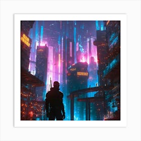 Cyberpunk City 2 Art Print