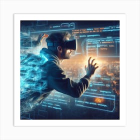 Man In Vr Art Print