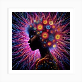 Colorful woman 9 Art Print