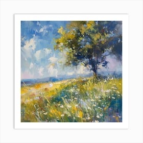 Tree In The Meadow Art Print