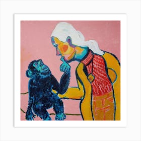 Jane And Her Pal Square Art Print