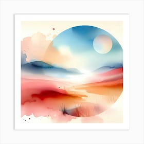 Abstract Watercolor Painting 1 Art Print