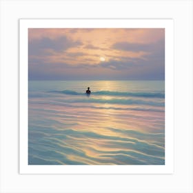 Sea Swimming In The Beach 3 Art Print