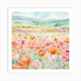 Tulips In Bloom Art Print