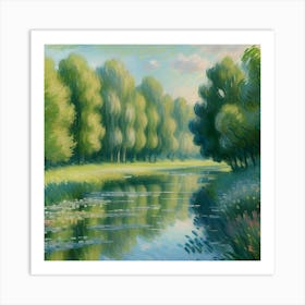 Summer Lily Pond Art Print