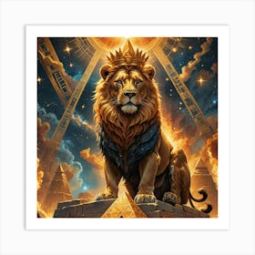 Lion Of Egypt 7 Art Print