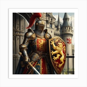 Knight In Armor Art Print