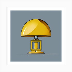 A Logo Of A Yellow Modern Lamp Art Print