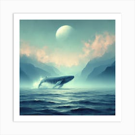 Whale In The Ocean Art Print