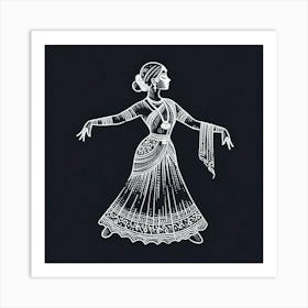 Amazing Paper cutting art works of Elegance Dancer 1 Art Print