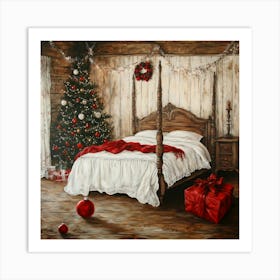 Christmas Bedroom Art Print