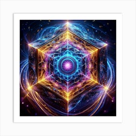 Psychedelic Cube Art Print