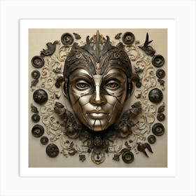 Mask Of A Woman Art Print