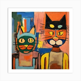 Cats art Art Print