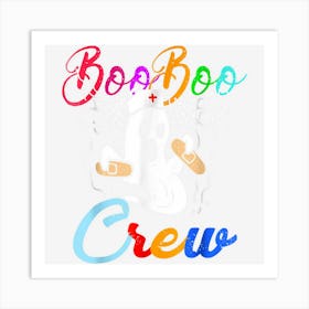 Boo Boo Crew Nurse Halloween For Nurses Rn Ghost Women Art Print