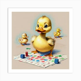 Duck Board Game Art Print