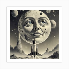 A Trip To The Moon By Georges Mlis Lushill St Art Print