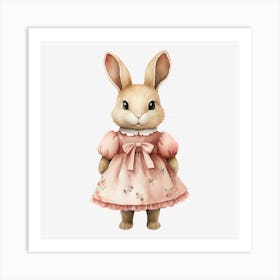 Rabbit In A Dress Art Print