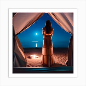 Night In The Tent Art Print