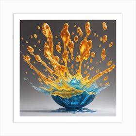 Splash Stop Motion Art Print