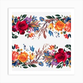 Floral Border Art Print