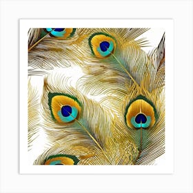 Peacock Feathers 2 Art Print