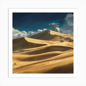 A Stunning And Surreal Desert Landscape Illustrati Qofmoz66rzometrltf1n4g Hoea Pf Qpi3rjyub4nsya Art Print