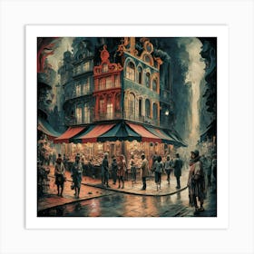 Paris At Night Art Print