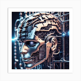 Futuristic Artificial Intelligence Concept Art Print