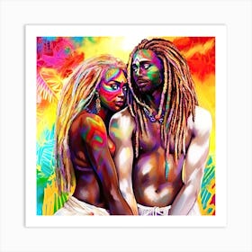 Loving Couple -Love At First Sight Art Print