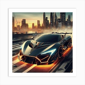 Futuristic Sports Car 56 Poster