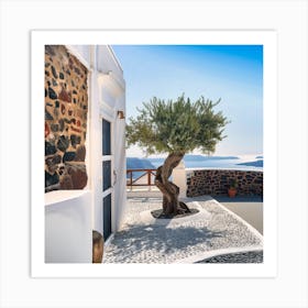 Olive Tree, Seconds Before Sitting Down On The Invisible Bench (II) Art Print