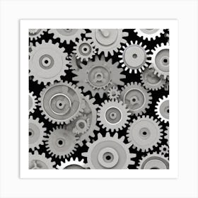 Gears Stock Photos & Royalty-Free Footage 7 Art Print