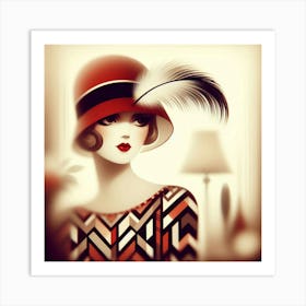 A woman from the 1920s or 1930s Art Print