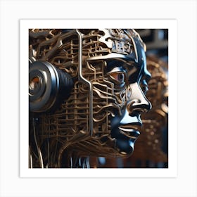 Cyborg Head 10 Art Print