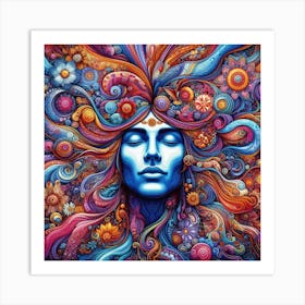 Psychedelic Hair Art Print