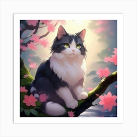 Japanese cat 2 Art Print