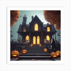 Halloween House 13 Art Print